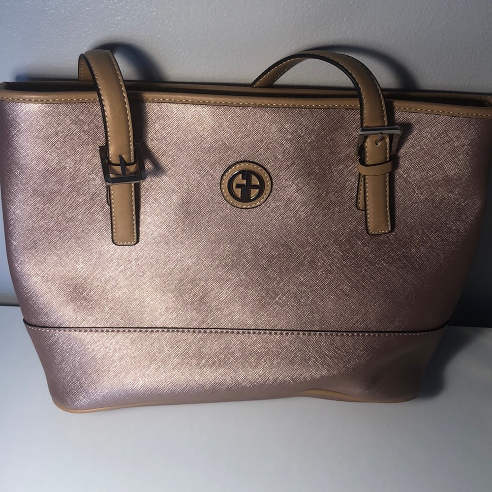 Giani Bernini Metallic Pink Tote Bag
